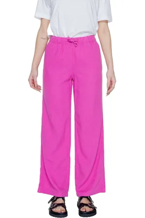 ONLY Dames, Broeken, Roze, Maat: L Linnen