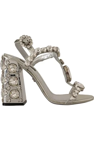 Dolce & Gabbana Dames, Schoenen, Grijs, Maat: 37 EU Leer