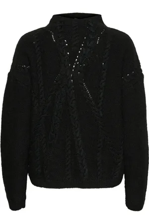 My Essential Wardrobe Dames, Truien, Zwart, Maat: L