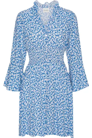 American Dreams Dames, Jurken, Blauw, Maat: XS Viscose