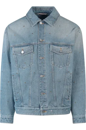 VALENTINO Heren, Jassen, Blauw, Maat: L Denim