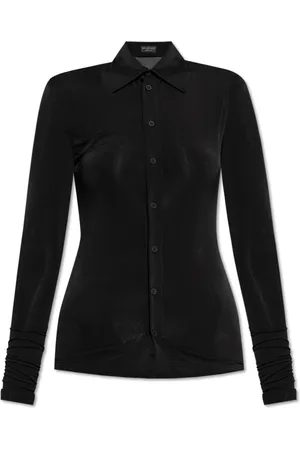 Balenciaga Dames, Blouses & Shirts, Zwart, Maat: S Katoen