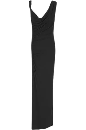 Saint Laurent Dames, Jurken, Zwart, Maat: S Zijde