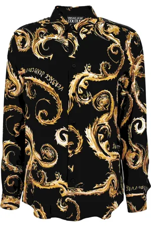 VERSACE Heren, Overhemden, Zwart, Maat: M