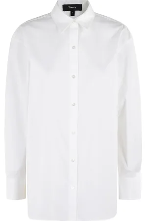 THEORY Dames, Blouses & Shirts, Wit, Maat: XS Katoen