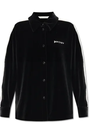 Palm Angels Dames, Blouses & Shirts, Zwart, Maat: XL Velours