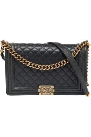 CHANEL Dames, Pre-owned, Blauw, Maat: ONE Size Leer