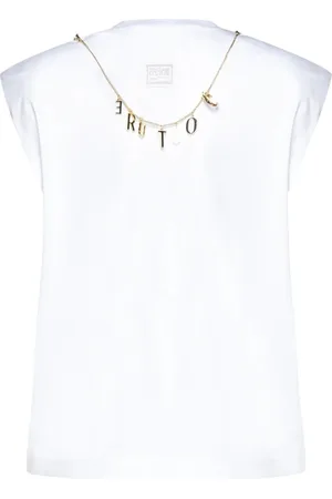 VERSACE Dames, Tops, Wit, Maat: L Katoen