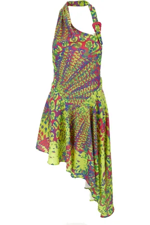 VERSACE Dames, Jurken, Veelkleurig, Maat: XS Leer