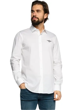 Aeronautica Militare Heren, Overhemden, Wit, Maat: XL Katoen