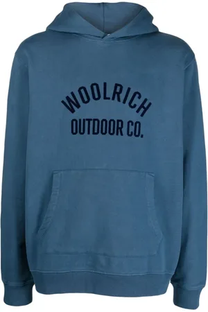 Woolrich Heren, Sweatshirts & Hoodies, Blauw, Maat: 2XL Katoen