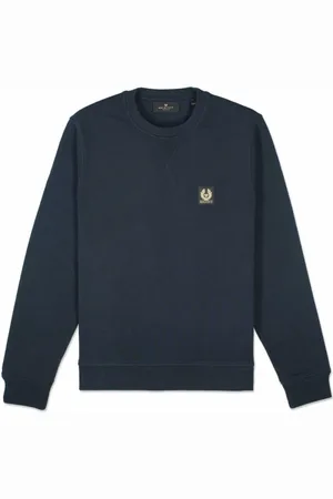Belstaff Heren, Sweatshirts & Hoodies, Blauw, Maat: 2XL Katoen