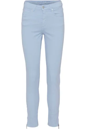 C.ro Dames, Broeken, Blauw, Maat: S Katoen