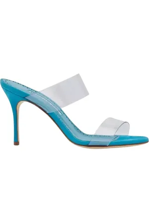 Manolo Blahnik Dames, Schoenen, Blauw, Maat: 39 1/2 EU Suède