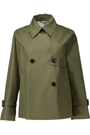 Max Mara Dames, Mantels, Groen, Maat: 2XS Katoen