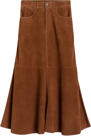 Ivy & Oak Dames, Rokken, Bruin, Maat: 2XS Leer