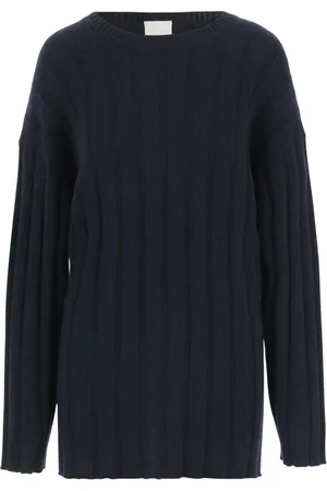 Allude Dames, Truien, Blauw, Maat: XS Katoen