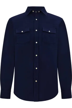 Boggi Milano Heren, Overhemden, Blauw, Maat: XL Katoen