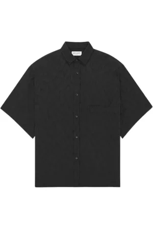 Saint Laurent Heren, Overhemden, Zwart, Maat: 2XL Katoen