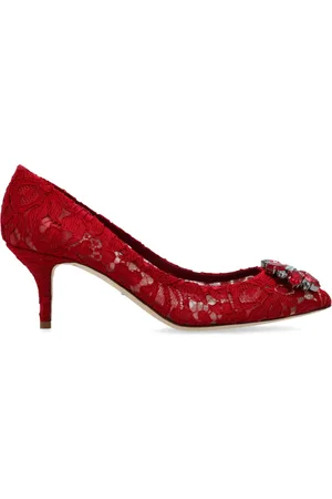 Dolce & Gabbana Dames, Schoenen, Rood, Maat: 37 1/2 EU Leer