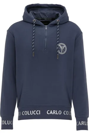Carlo Colucci Heren, Sweatshirts & Hoodies, Blauw, Maat: S
