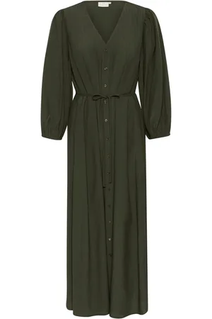 Kaffe Dames, Jurken, Groen, Maat: 3XL Viscose