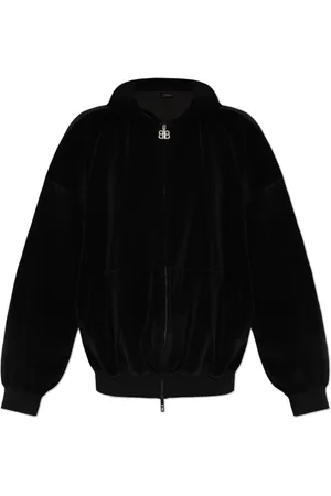 Balenciaga Dames, Sweatshirts & Hoodies, Zwart, Maat: XL Velours