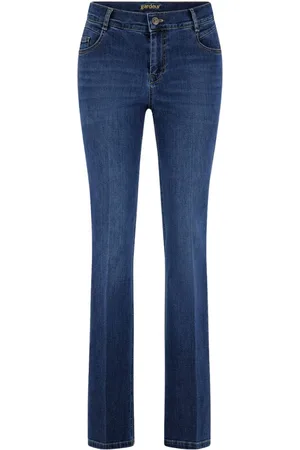 Atelier Gardeur Dames, Jeans, Blauw, Maat: L Katoen