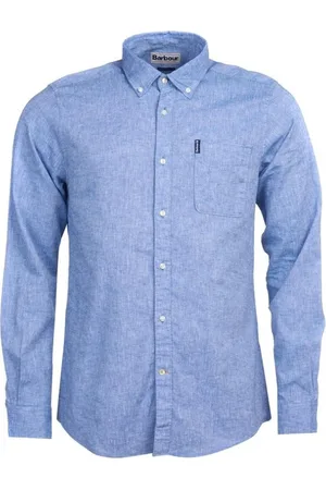 Barbour Heren, Overhemden, Blauw, Maat: L Katoen
