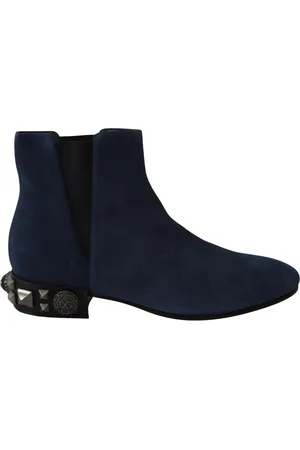 Dolce & Gabbana Dames, Schoenen, Blauw, Maat: 38 1/2 EU Suède