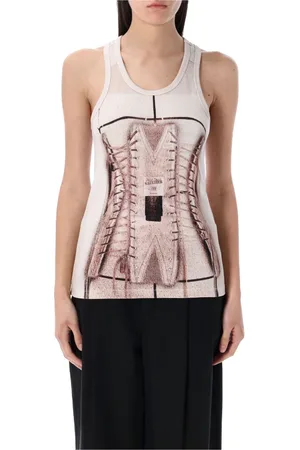 Jean Paul Gaultier Dames, Tops, Roze, Maat: M Katoen