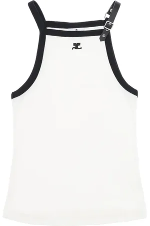 Courrèges Dames, Tops, Wit, Maat: M Katoen