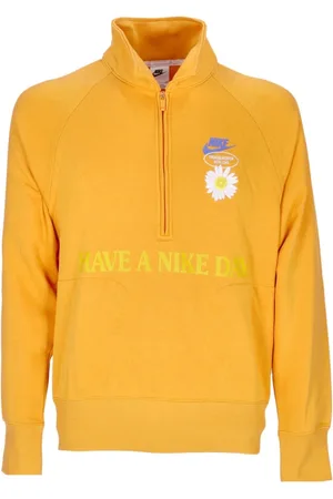 Nike Heren, Sweatshirts & Hoodies, Geel, Maat: M Katoen