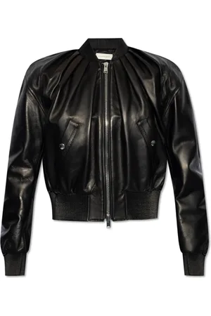 Alexander McQueen Dames, Jassen, Zwart, Maat: XS Leer