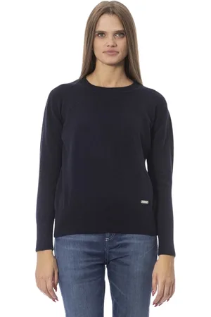 BALDININI Dames, Truien, Blauw, Maat: XL Wol