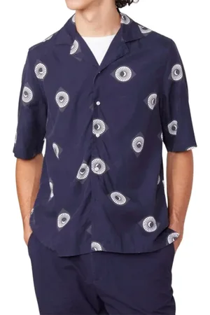OFFICINE GENERALE Heren, Overhemden, Blauw, Maat: M Katoen