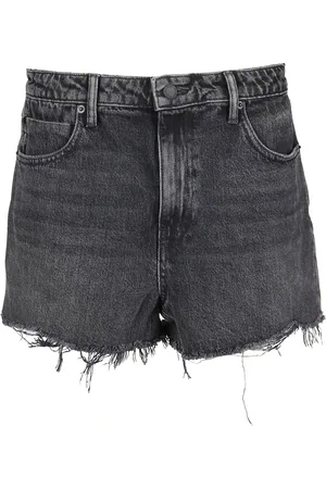 Alexander Wang Dames, Korte broeken, Zwart, Maat: W25 Denim