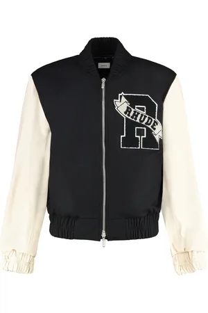 Rhude Heren, Jassen, Zwart, Maat: L Leer