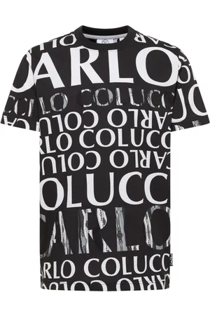 Carlo Colucci Heren, Tops, Zwart, Maat: XL Katoen