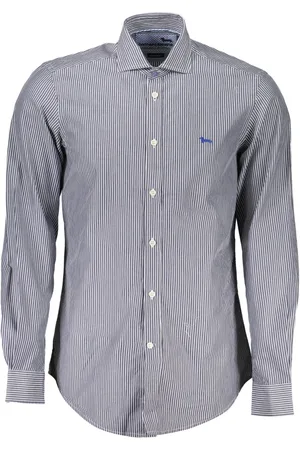 HARMONT&BLAINE Heren, Overhemden, Blauw, Maat: 2XL Katoen