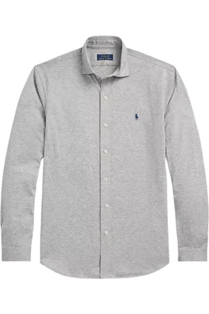Ralph Lauren Heren, Overhemden, Grijs, Maat: S Katoen