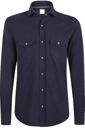 ELEVENTY Heren, Overhemden, Blauw, Maat: 3XL Katoen