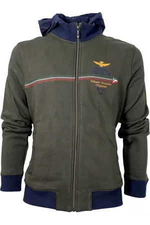 Aeronautica Militare Heren, Sweatshirts & Hoodies, Groen, Maat: 3XL Katoen