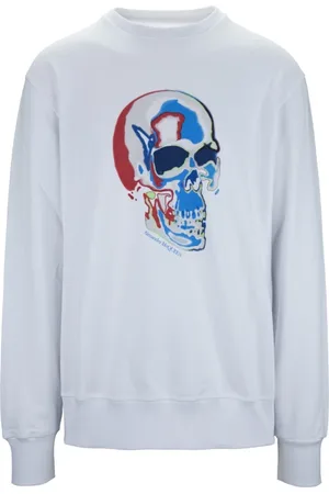 Alexander McQueen Heren, Sweatshirts & Hoodies, Wit, Maat: M Katoen