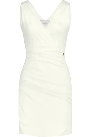 Nicowa Dames, Jurken, Wit, Maat: XL Jersey