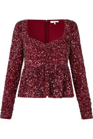 Notes Du Nord Dames, Blouses & Shirts, Rood, Maat: M Poliester