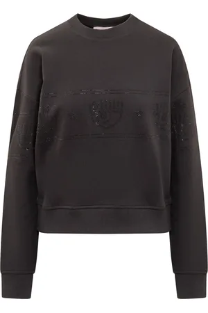 Chiara Ferragni Dames, Sweatshirts & Hoodies, Zwart, Maat: S Katoen