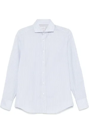 Brunello Cucinelli Heren, Overhemden, Blauw, Maat: 2XL