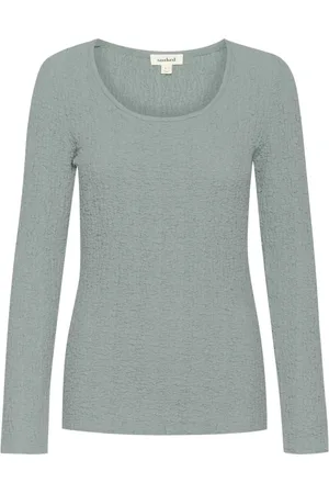 Soaked in Luxury Dames, Tops, Blauw, Maat: L Katoen