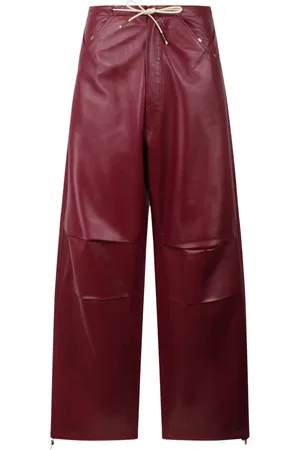 DARKPARK Dames, Broeken, Bruin, Maat: 2XS Leer